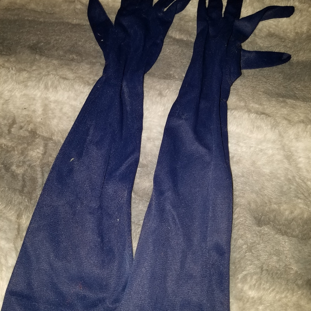 Vintage 16" Nylon Opera Gloves 6 1/2